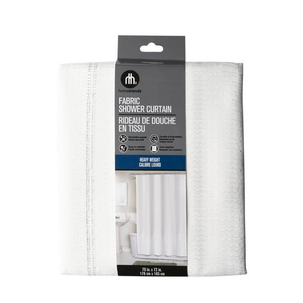 Rideau de douche en tissu scintillant Mira Home Trends, blanc et