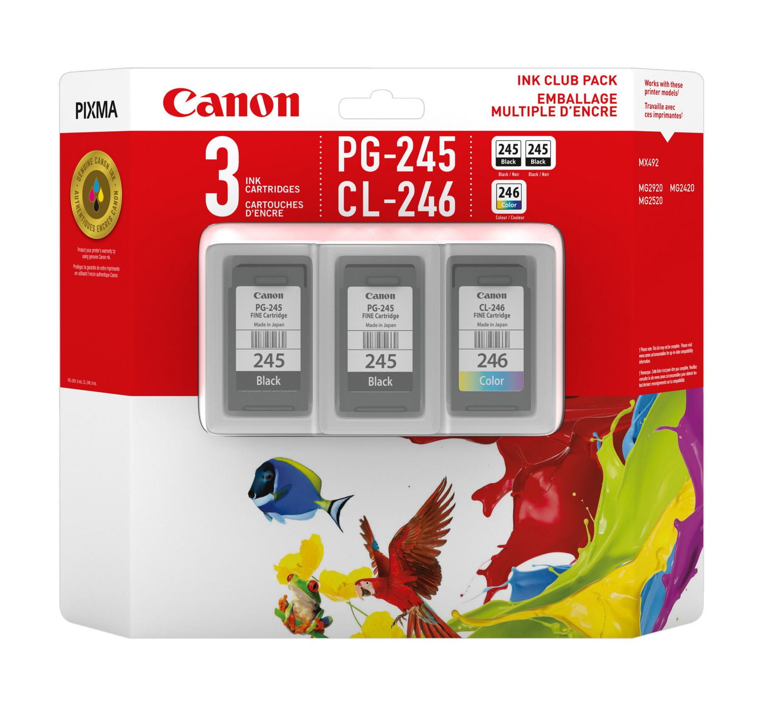 Canon Canada Inc Canon Pg 245cl 246 Ink Club Pack Blackcolour 2 Walmart Canada 6276