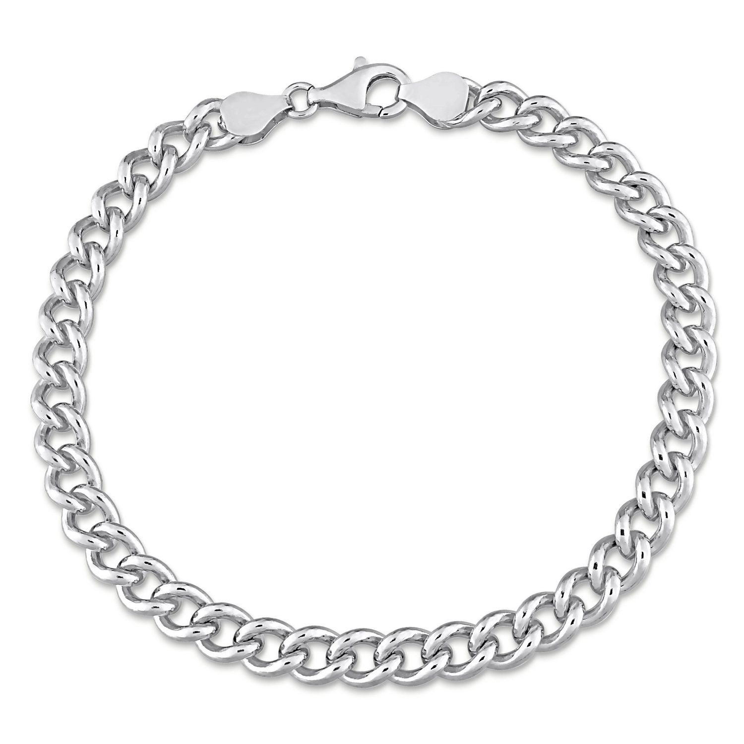 Miabella Sterling Silver Curb Chain Men's Bracelet | Walmart Canada
