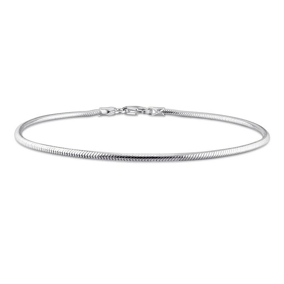 Miabella Sterling Silver Snake Chain Men's Bracelet