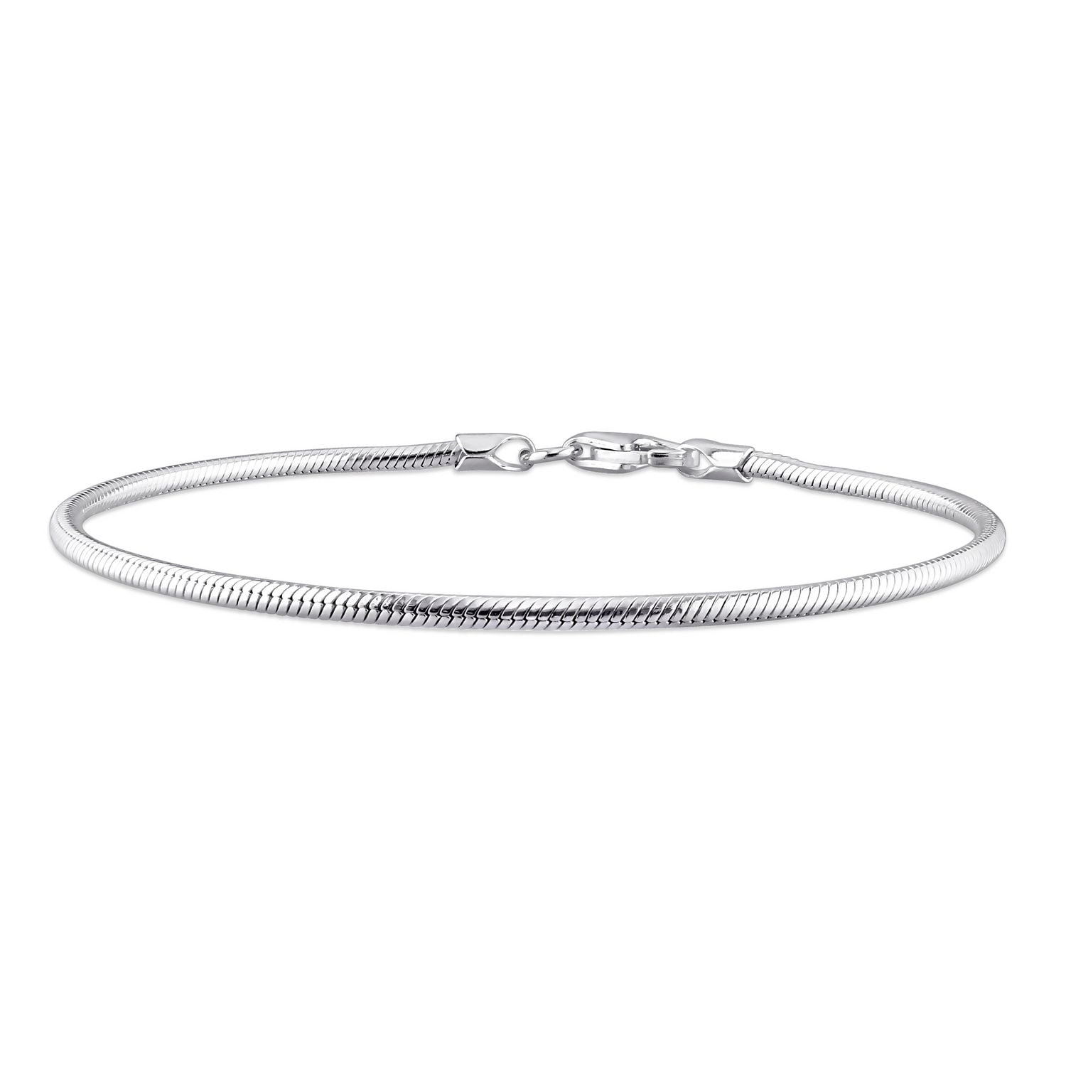 Miabella Sterling Silver Snake Chain Bracelet