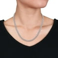 thumbnail image 5 of Collier en chaîne à maille plate de Miabella en argent sterling, 5 of 5