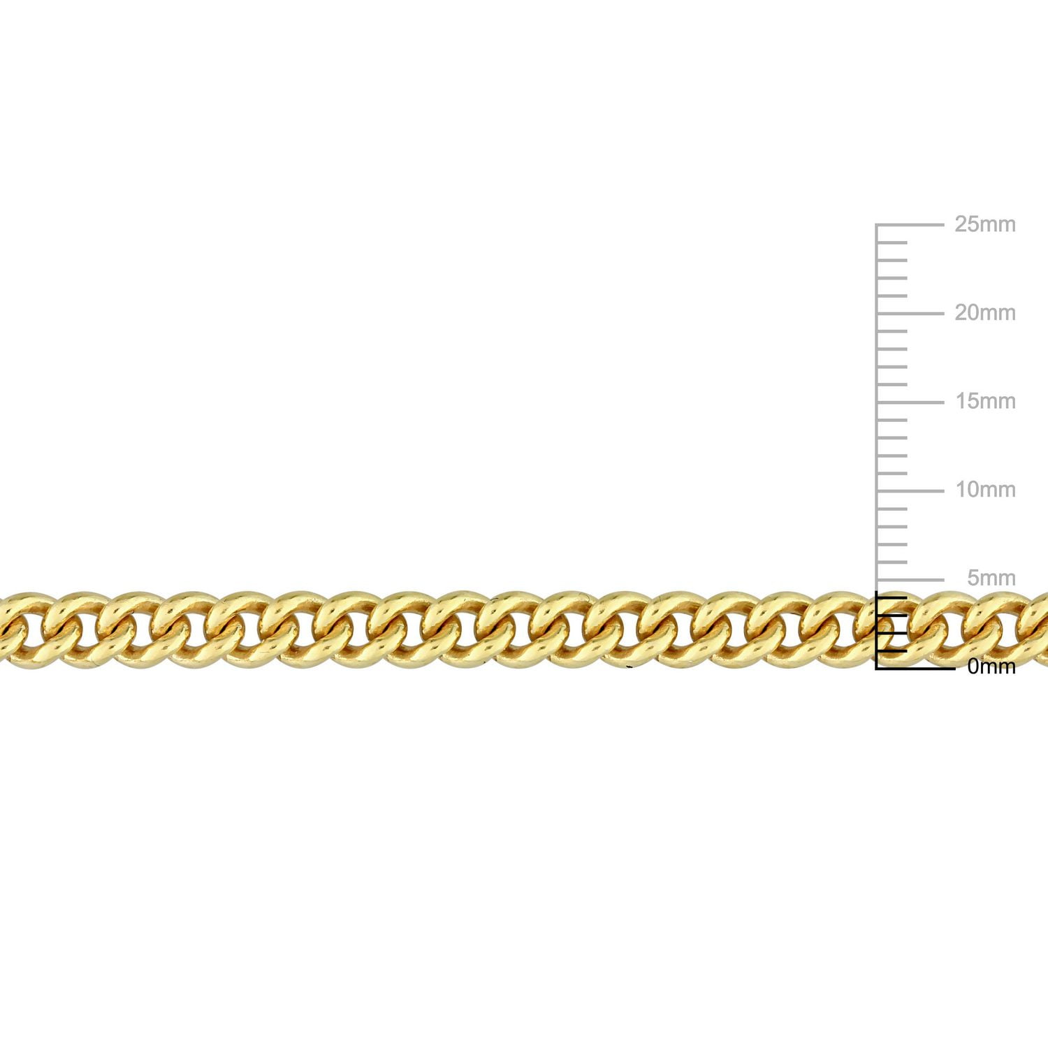 Miabella 18K Yellow Gold Plated Sterling Silver Curb Link Necklace