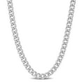 thumbnail image 1 of Collier en chaîne à maille plate de Miabella en argent sterling, 1 of 5