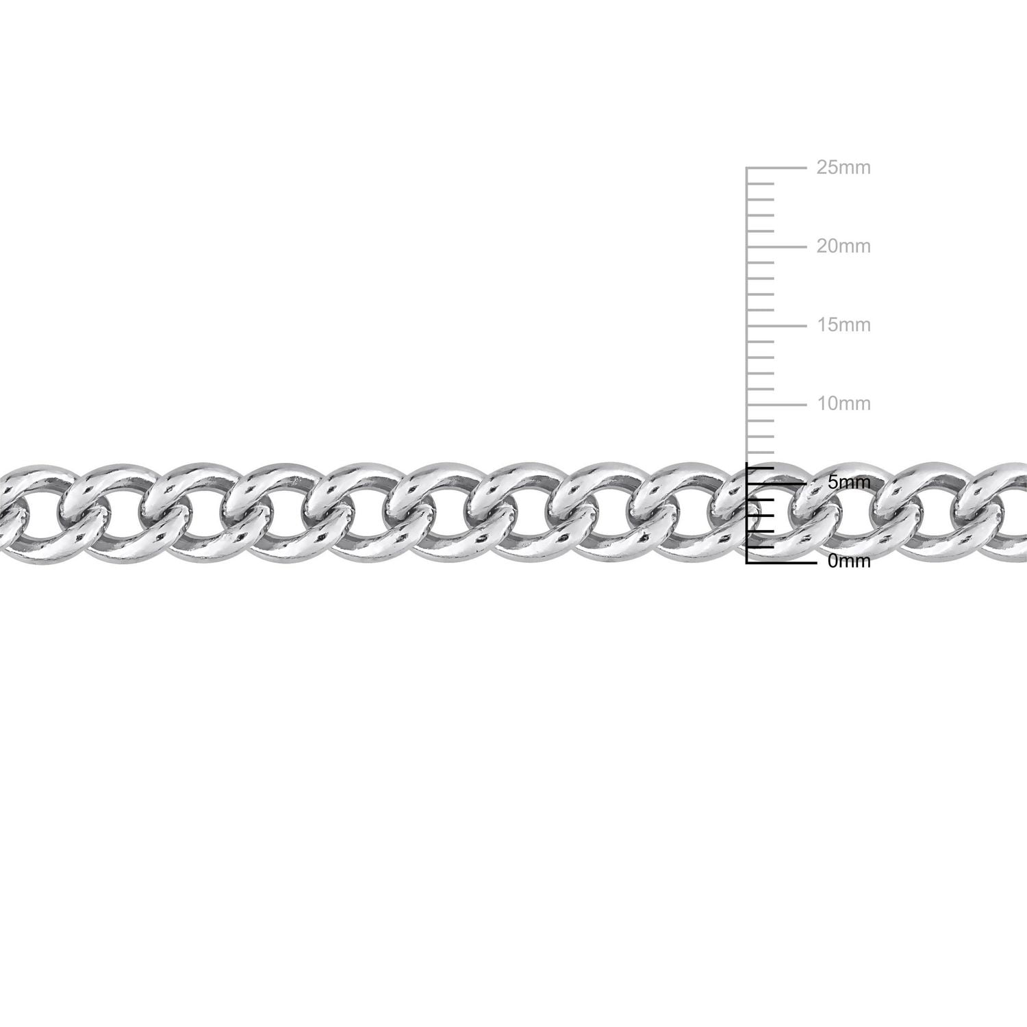 Collier en chaîne à maille plate de Miabella en argent sterling