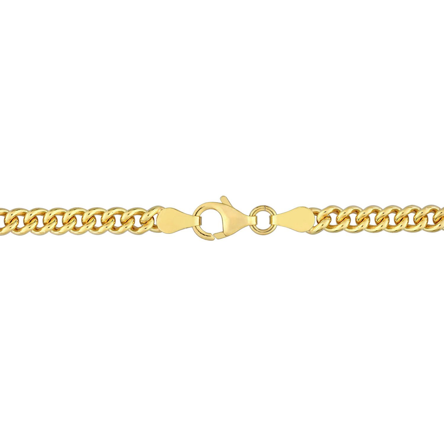 Miabella 18K Yellow Gold Plated Sterling Silver Curb Link Necklace