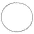 thumbnail image 4 of Collier en chaîne à maille plate de Miabella en argent sterling, 4 of 5