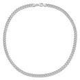 thumbnail image 4 of Collier en chaîne à maille plate de Miabella en argent sterling, 4 of 5