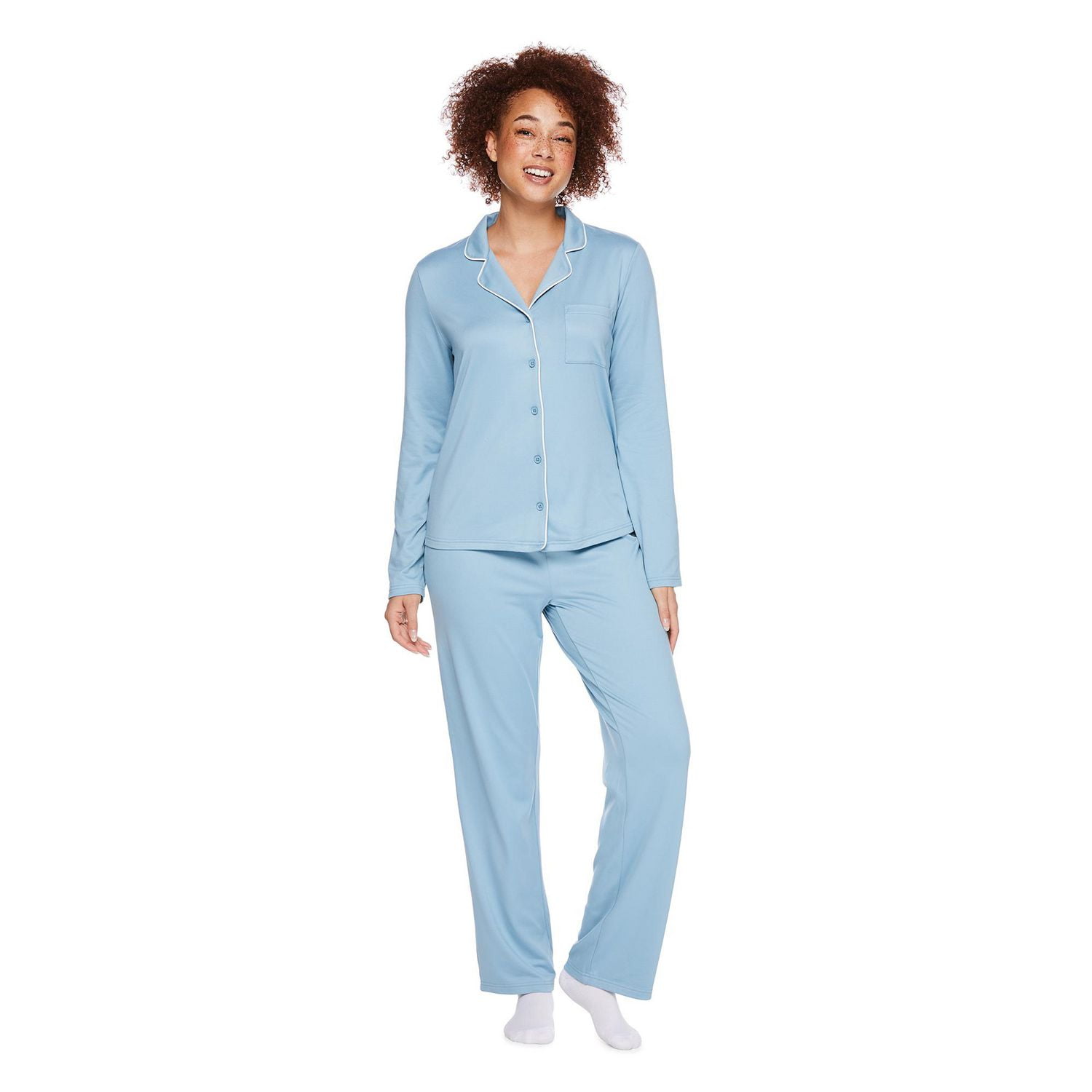 George Women's Notch Collar Pajama 2-Piece Set