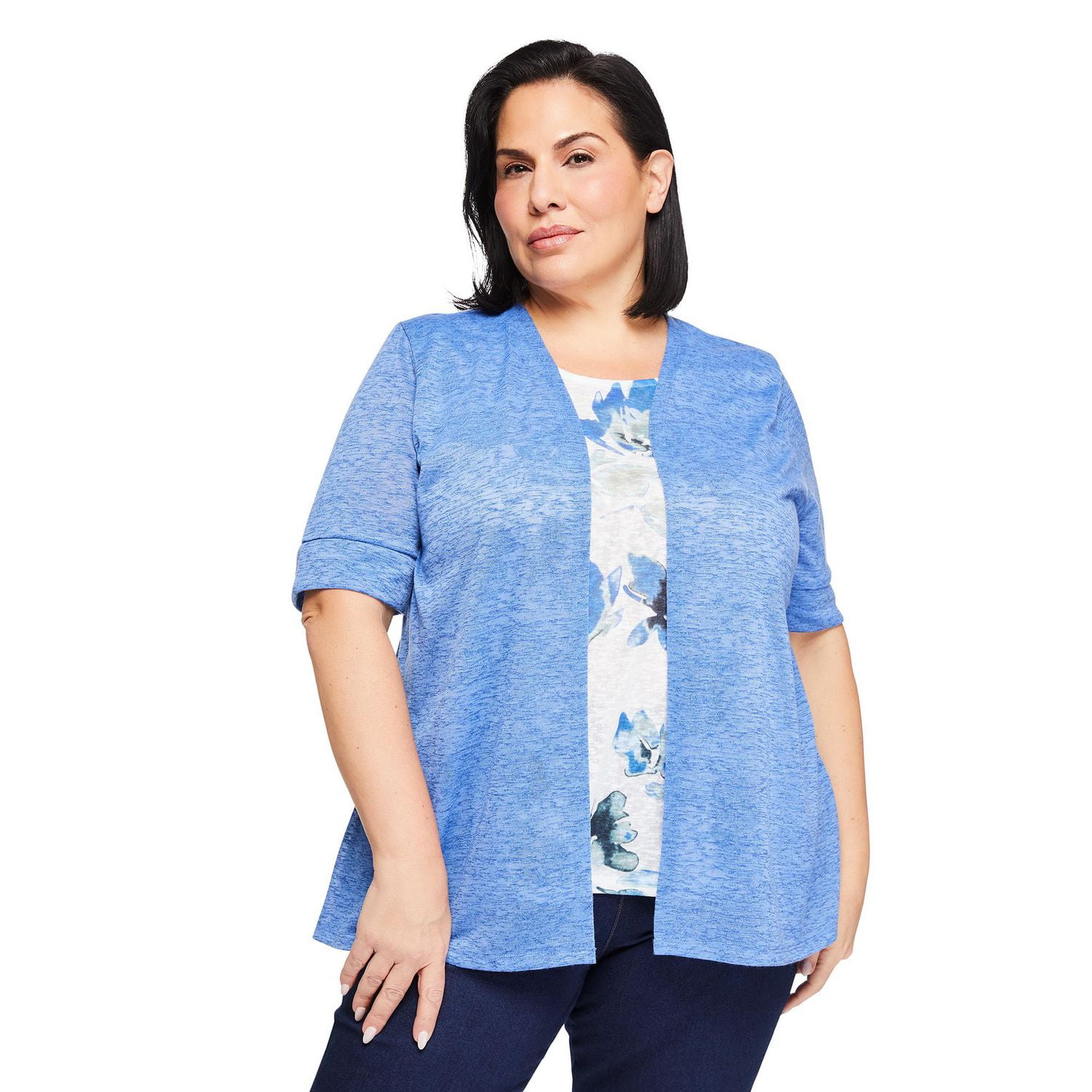 Haut trompe-l’œil en hacci Iyla Plus pour femmes