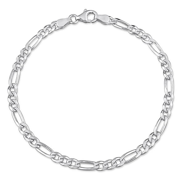 Bracelet figaro de Miabella en argent sterling