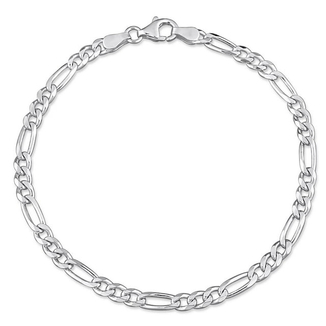 Bracelet figaro de Miabella en argent sterling