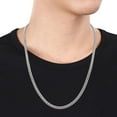 thumbnail image 5 of Collier en chaîne à maille plate de Miabella en argent sterling, 5 of 5