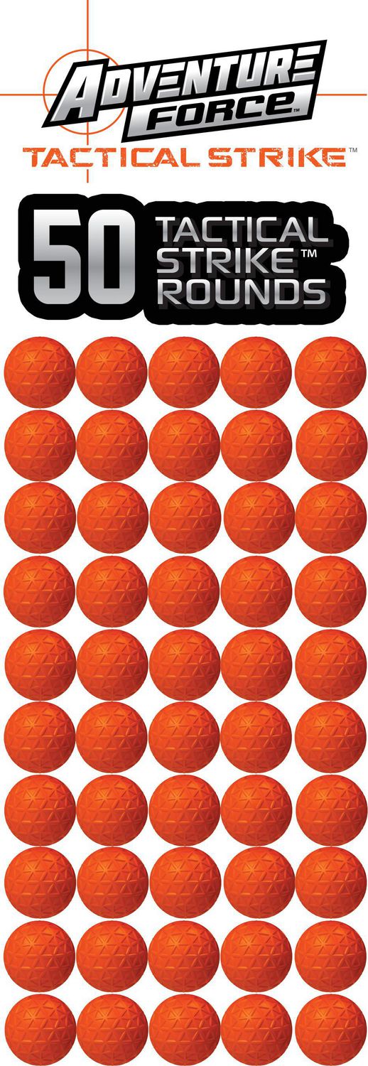 Adventure Force 50 Tactical Strike Rounds Orange Balls Ages 14 for sale online 