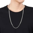 thumbnail image 5 of Miabella Sterling Silver Curb Link Necklace, 5 of 5