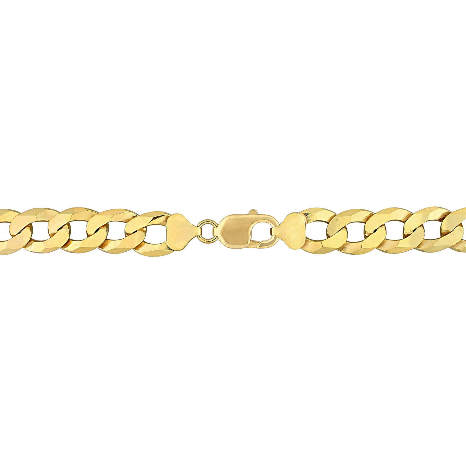 Miabella 18K Yellow Gold Plated Sterling Silver Curb Chain Men's Bracelet