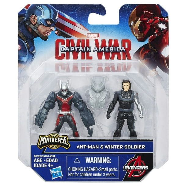 Figurines d'action Winter Soldier et Ant Man Captain America : La guerre civile de Marvel