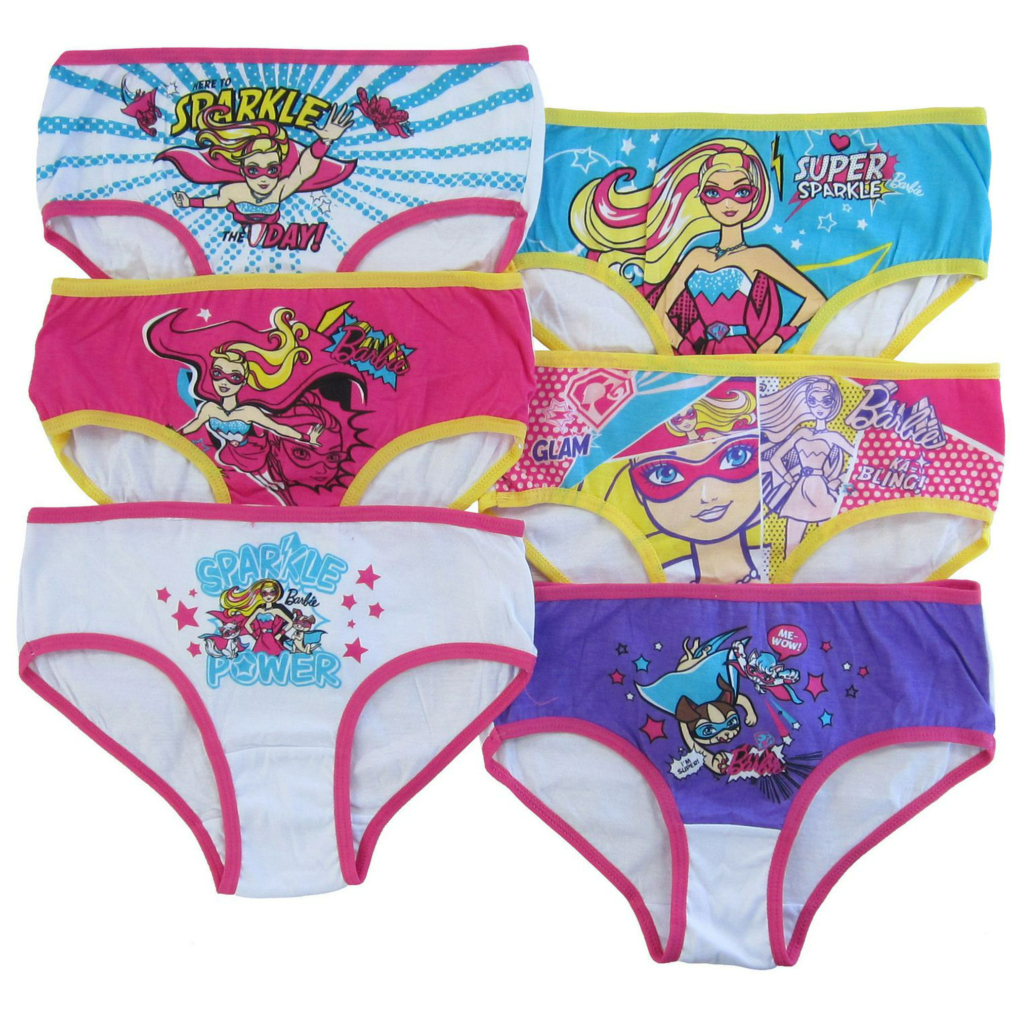Handcraft Little Girls' Barbie Underwear Set (Pack of 7), Multi, 4 :  : Clothing, Shoes & Accessories