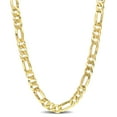 thumbnail image 1 of Miabella 18K Yellow Gold Plated Sterling Silver Figaro Flat Necklace, 1 of 5