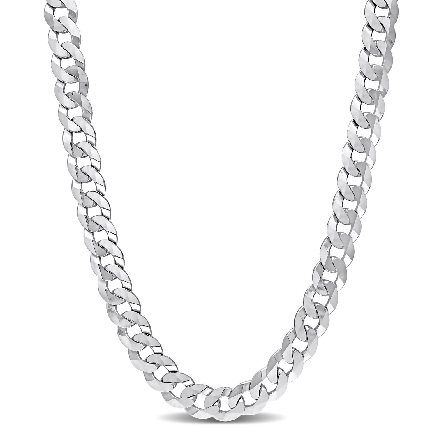 Miabella Sterling Silver Curb Link Necklace