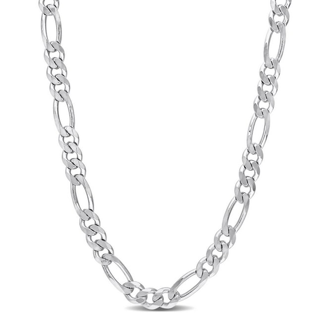 Miabella Sterling Silver Figaro Necklace
