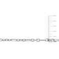 thumbnail image 3 of Miabella Sterling Silver Diamond Cut Figaro Rolo Necklace, 3 of 5
