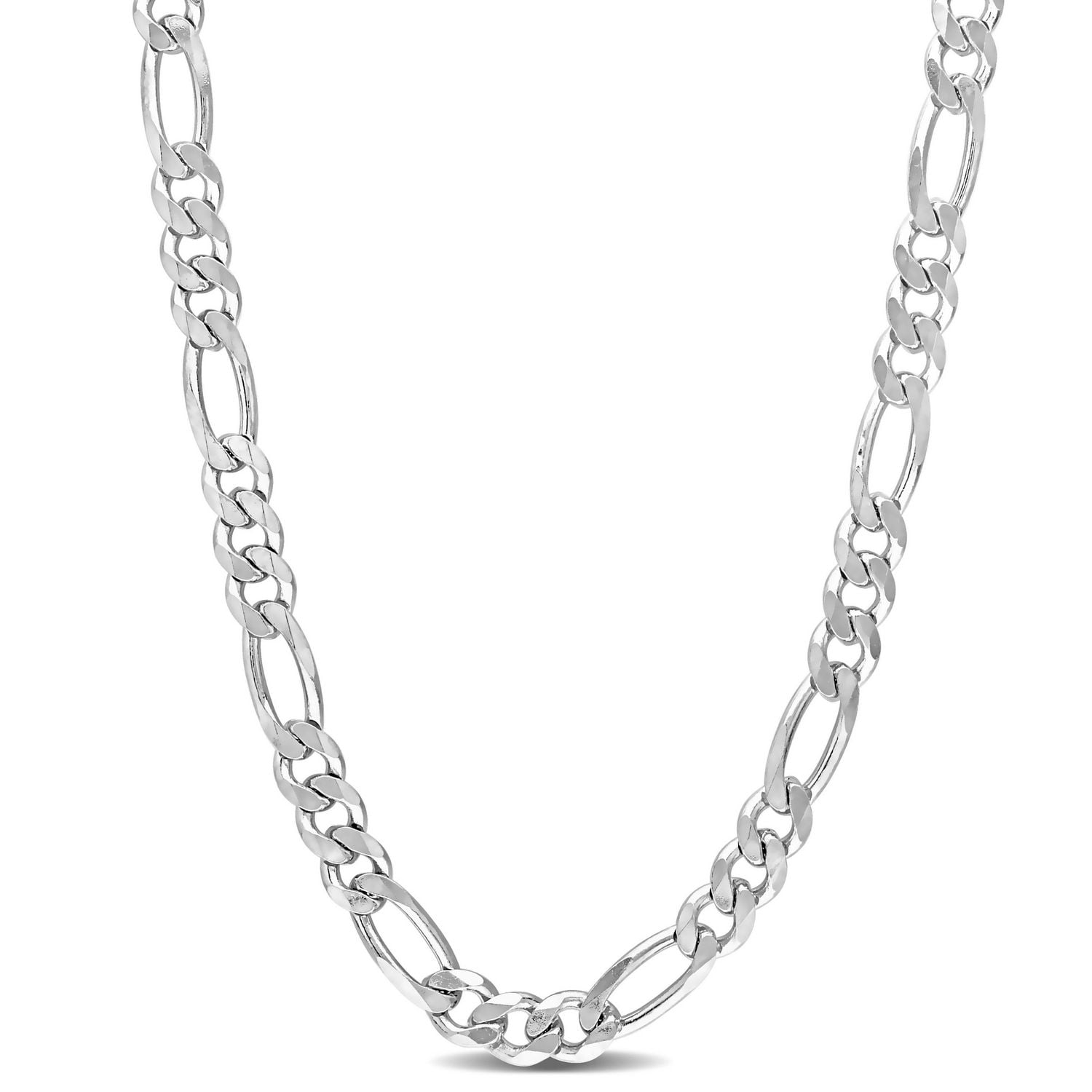 Miabella Sterling Silver Figaro Necklace