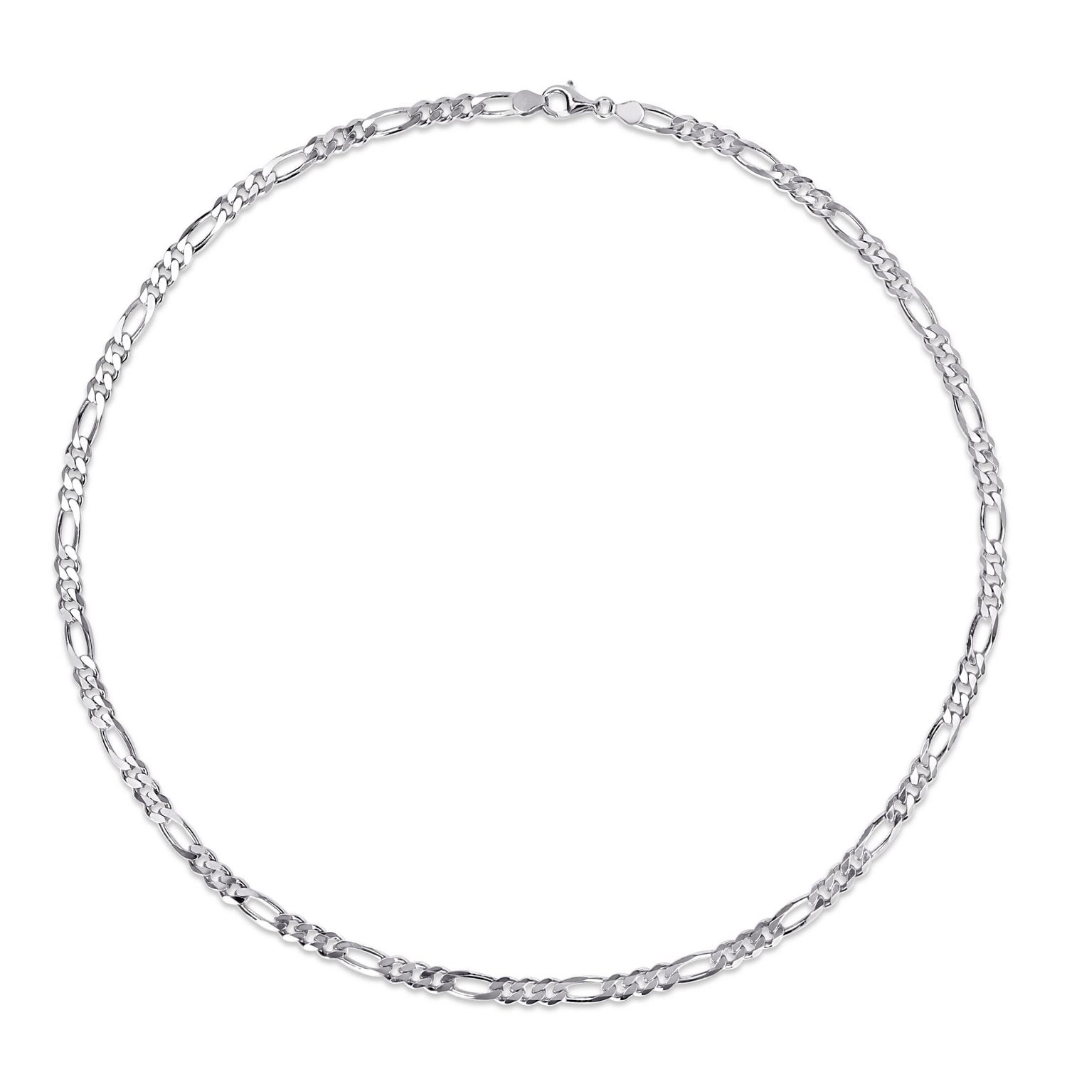 Miabella Sterling Silver Figaro Necklace