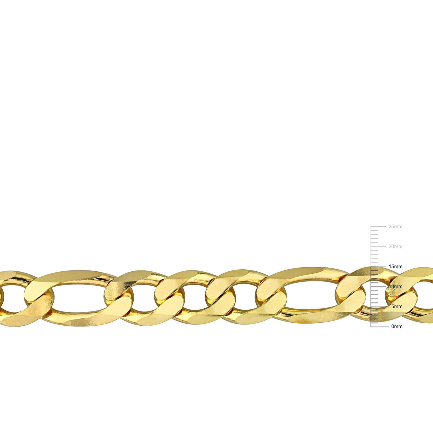 Miabella 18K Yellow Gold Plated Sterling Silver Figaro Necklace