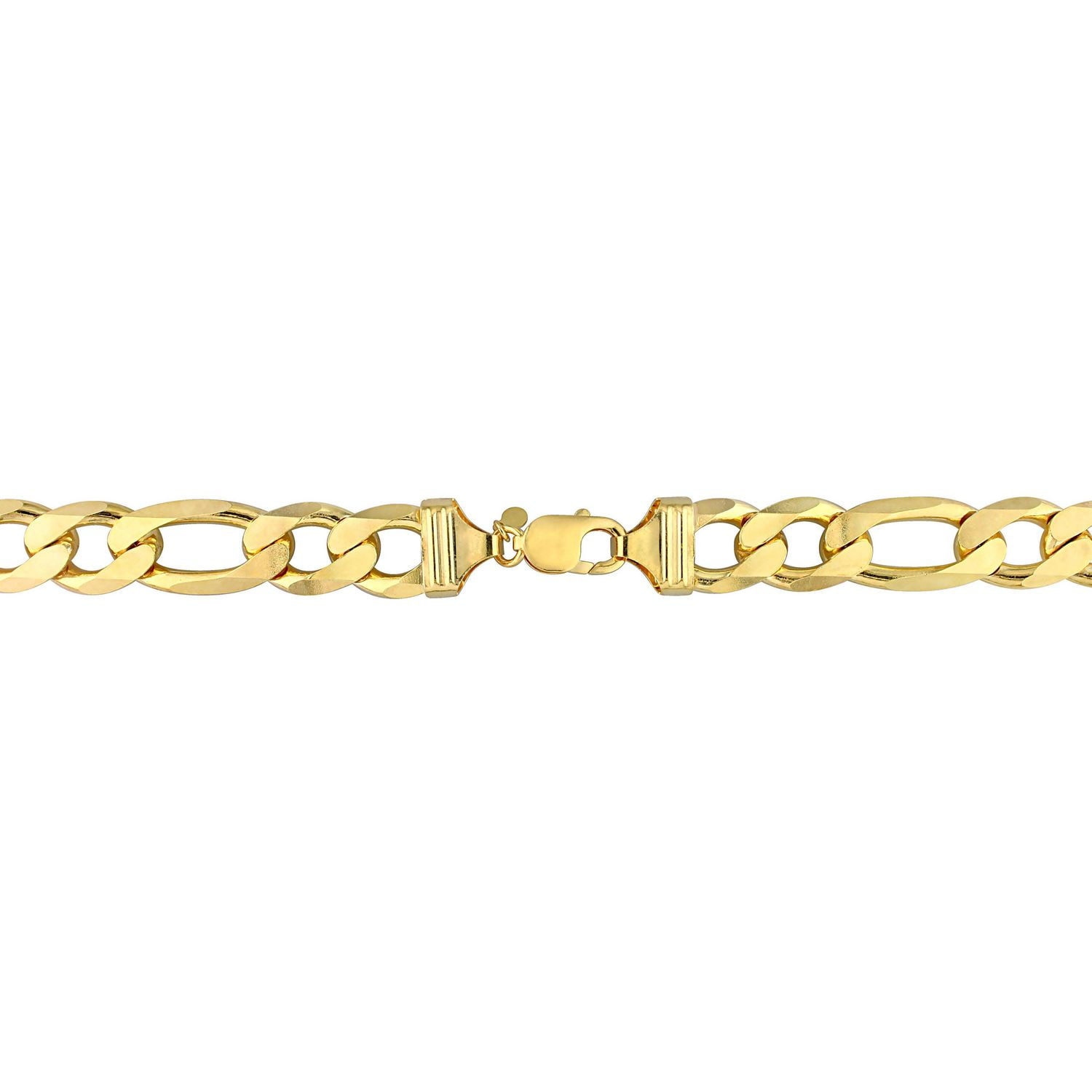 Miabella 18K Yellow Gold Plated Sterling Silver Figaro Necklace