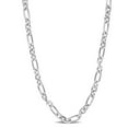 thumbnail image 1 of Miabella Sterling Silver Diamond Cut Figaro Rolo Necklace, 1 of 5