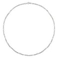 thumbnail image 4 of Miabella Sterling Silver Diamond Cut Figaro Rolo Necklace, 4 of 5