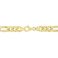 thumbnail image 2 of Miabella 18K Yellow Gold Plated Sterling Silver Figaro Flat Necklace, 2 of 5