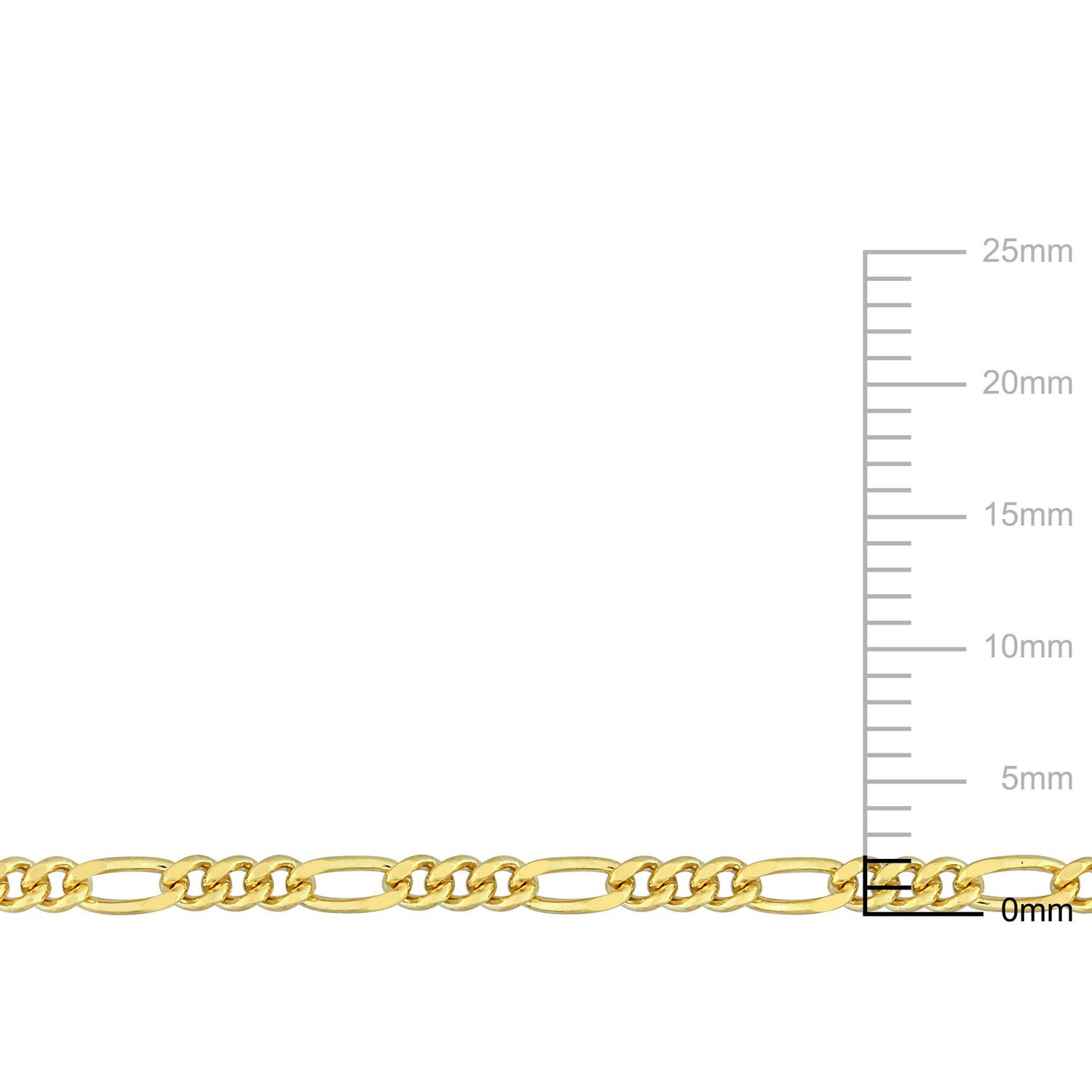 Collier en chaîne tressée de Miabella en argent sterling plaqué or jaune 18K