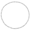 thumbnail image 4 of Miabella Sterling Silver Diamond Cut Figaro Rolo Necklace, 4 of 5