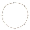 thumbnail image 4 of Collier en chaîne à bille de Miabella en argent sterling plaqué en or rose 18K, 4 of 5