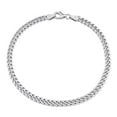 thumbnail image 1 of Miabella Sterling Silver Curb Chain Anklet, 1 of 3
