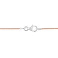 thumbnail image 2 of Collier en chaîne à bille de Miabella en argent sterling plaqué en or rose 18K, 2 of 5