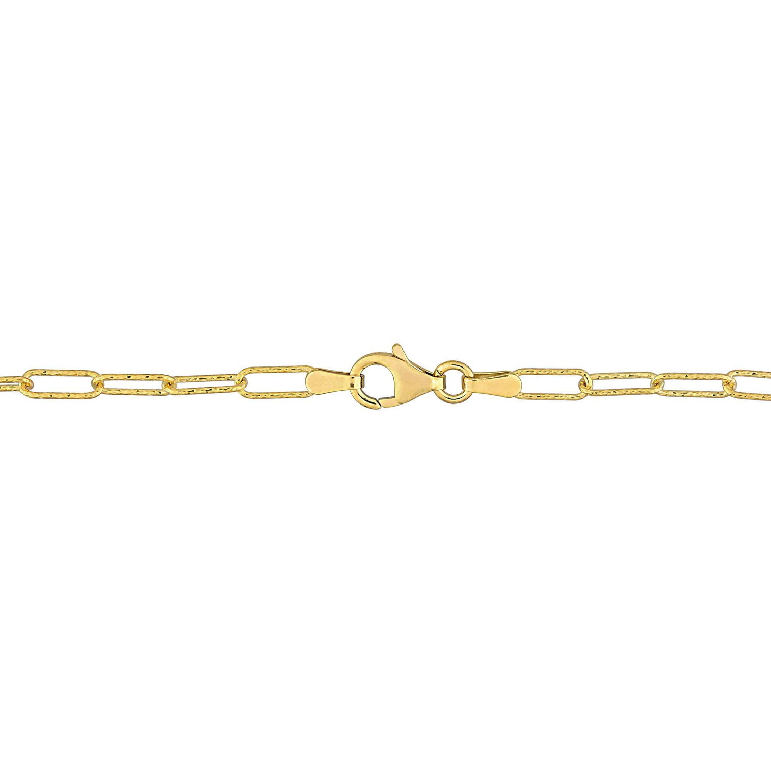 Collier trombone de Miabella en argent sterling plaqué or jaune 18K
