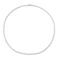 thumbnail image 4 of Miabella Sterling Silver Paperclip Necklace, 4 of 5