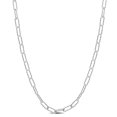 thumbnail image 1 of Miabella Sterling Silver Paperclip Necklace, 1 of 5