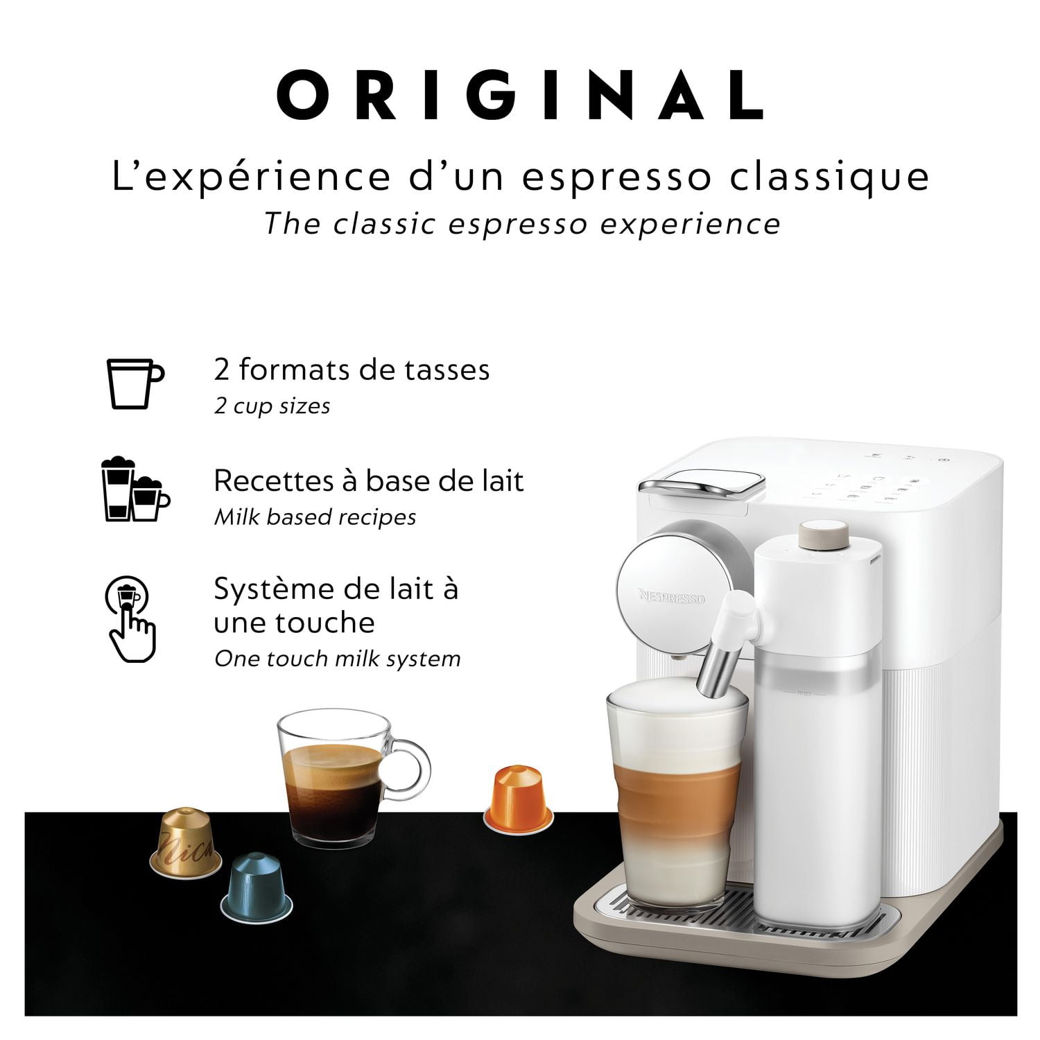 Nespresso Gran Lattissima Espresso Machine by De Longhi White