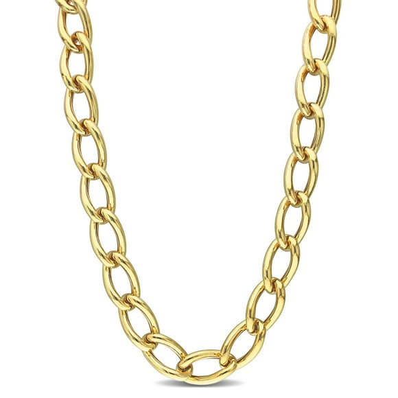 Collier à maillons de Miabella en argent sterling plaqué or jaune 18K