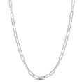 thumbnail image 1 of Miabella Sterling Silver Paperclip Necklace, 1 of 5
