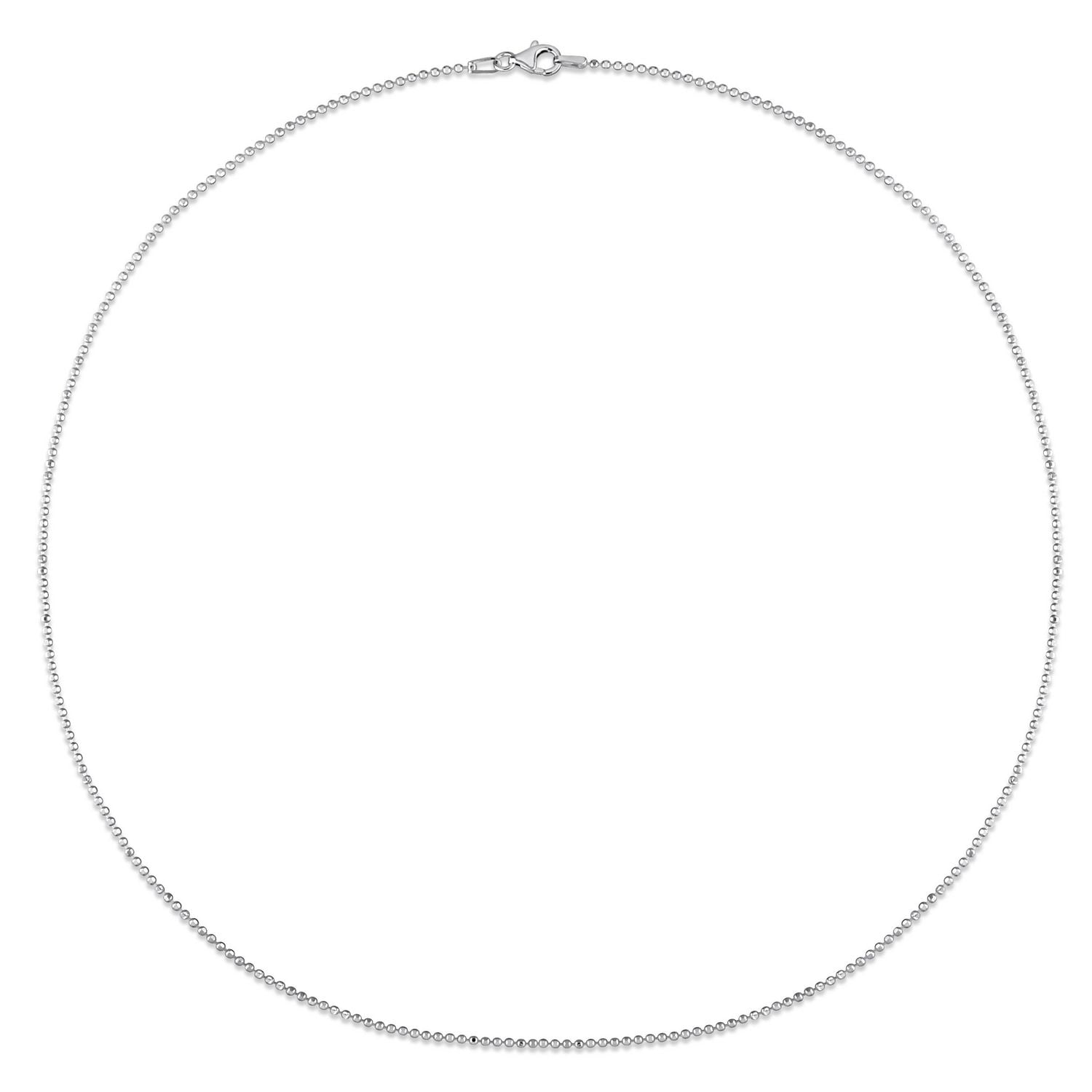Miabella Sterling Silver Ball Chain Necklace