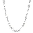 thumbnail image 1 of Miabella Sterling Silver Oval Link Paperclip Necklace, 1 of 5