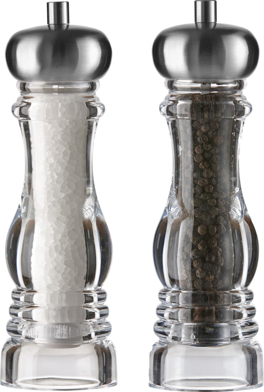 Trudeau Maison 8-inch Acrylic Salt and Pepper Grinder Set