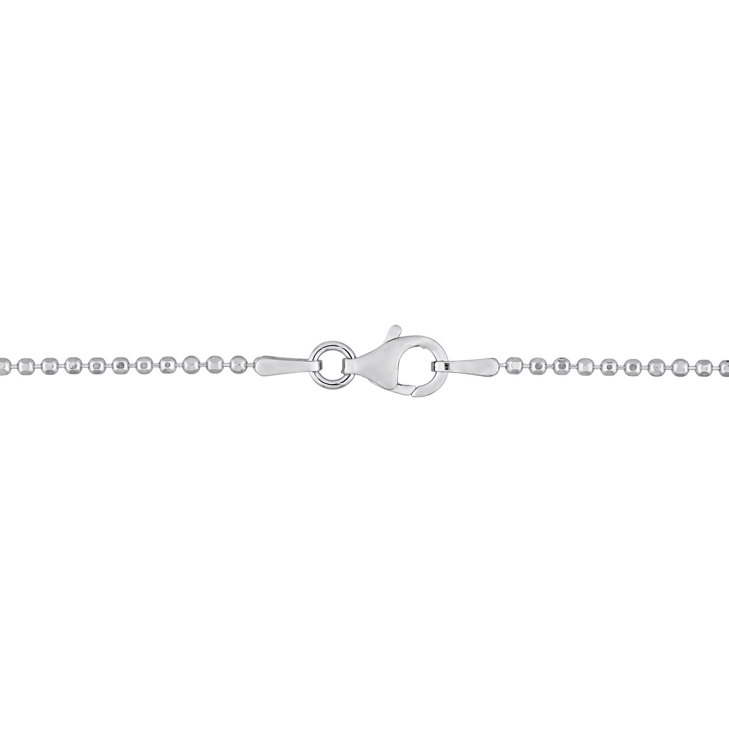 Miabella Sterling Silver Ball Chain Necklace