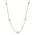 thumbnail image 1 of Collier en chaîne à bille de Miabella en argent sterling plaqué en or rose 18K, 1 of 5