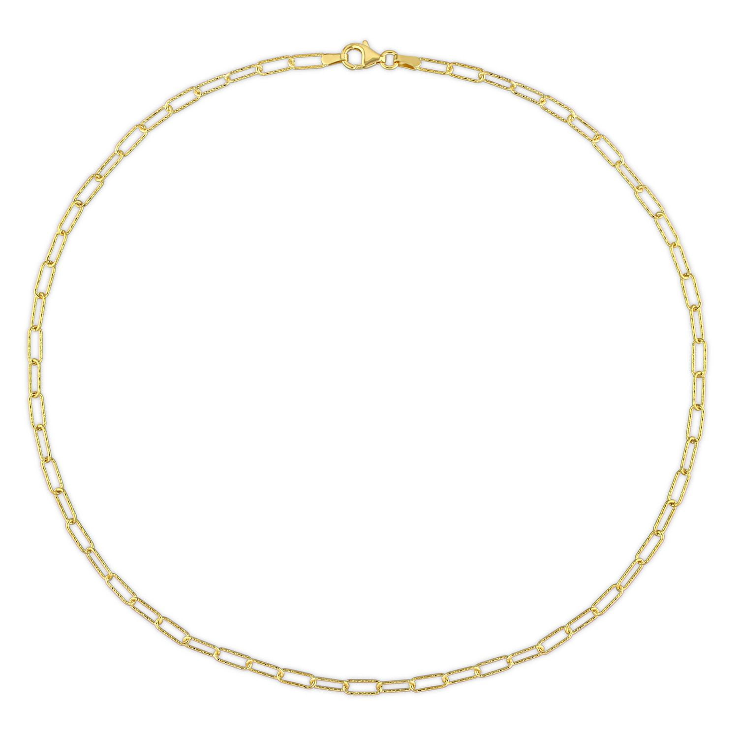 Collier trombone de Miabella en argent sterling plaqué or jaune 18K